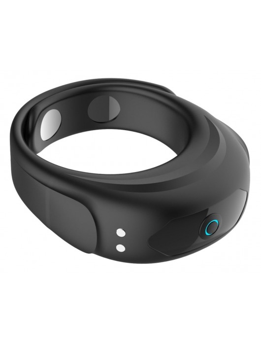 Черное эрекционное виброкольцо на ремешках - Boys of Toys - в Ангарске купить с доставкой