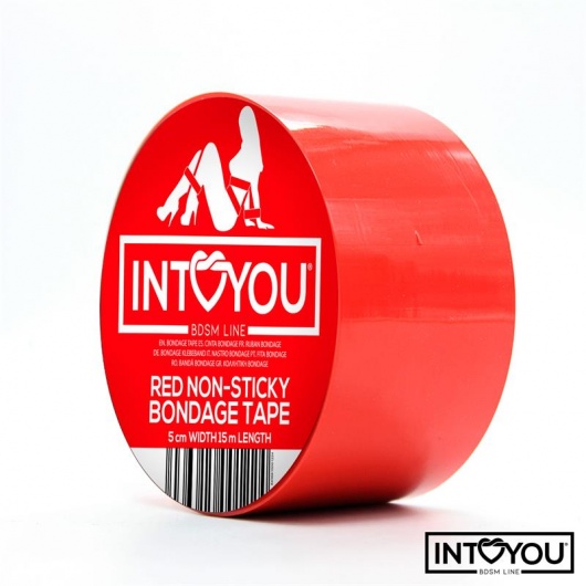 Красный скотч для фиксации Non-Sticky Bondage Tape - 15 м. - Intoyou - купить с доставкой в Ангарске
