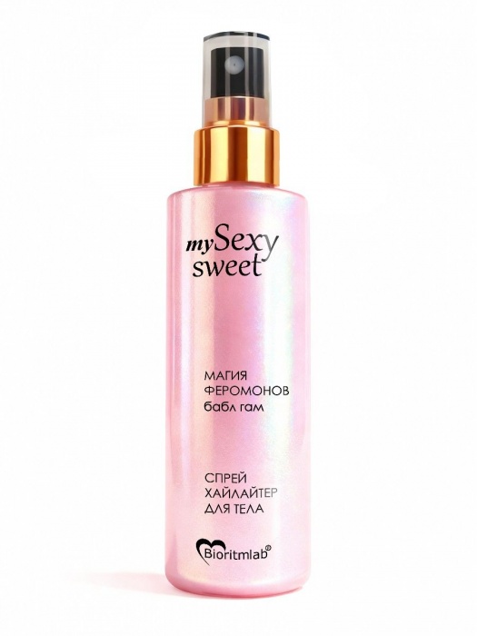Спрей хайлайтер для тела Sexy Sweet с ароматом бабл-гам, шиммером и феромонами - 200 мл. -  - Магазин феромонов в Ангарске