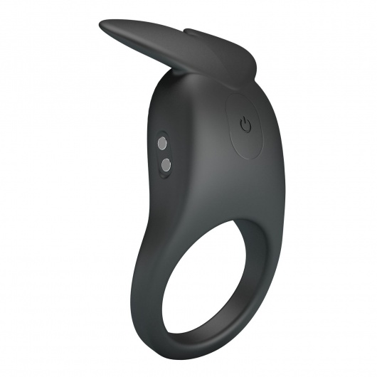 Черное перезаряжаемое виброкольцо Carlton - Baile - в Ангарске купить с доставкой