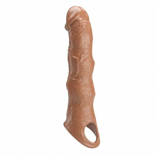 Карамельный фаллоудлинитель с 3 вставками - 28 см. - Baile - в Ангарске купить с доставкой