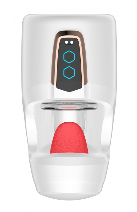 Белый мастурбатор с язычком и возвратно-поступательными движениями - Secwell - в Ангарске купить с доставкой