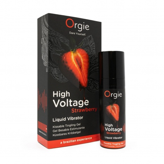 Жидкий вибратор Orgie High Voltage Strawberry - 15 мл. - ORGIE - купить с доставкой в Ангарске