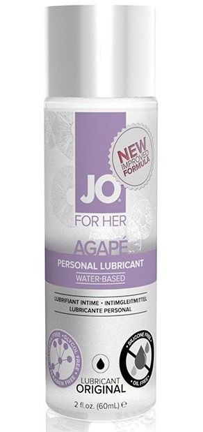 Лубрикант на водной основе для женщин JO AGAPE LUBRICANT ORIGINAL - 60 мл. - System JO - купить с доставкой в Ангарске