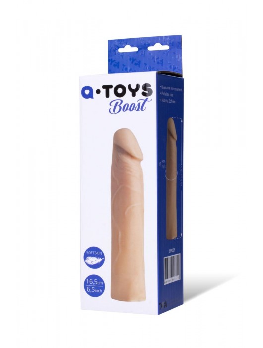 Реалистичная насадка с ярко выраженной головкой - 16,5 см. - A-toys - в Ангарске купить с доставкой