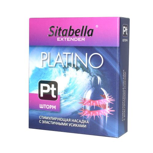 Стимулирующая насадка со спиралью из усиков Platino  Шторм - Sitabella - купить с доставкой в Ангарске