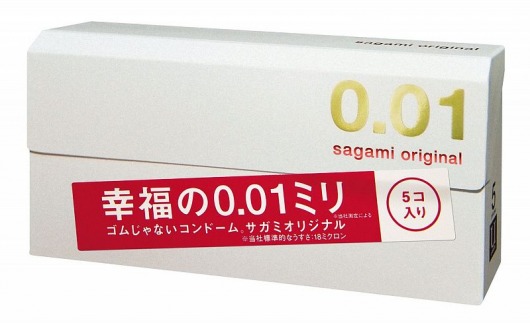 Супер тонкие презервативы Sagami Original 0.01 - 5 шт. - Sagami - купить с доставкой в Ангарске