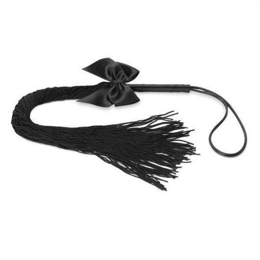 Чёрная плётка Lilly Whip Bijoux - Bijoux Indiscrets - купить с доставкой в Ангарске