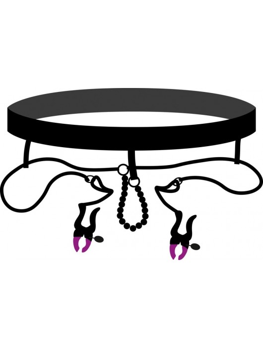 Трусики с зажимами для половых губ и бусинками для массажа промежности - Orion - купить с доставкой в Ангарске