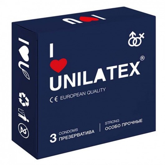 Ультрапрочные презервативы Unilatex Extra Strong - 3 шт. - Unilatex - купить с доставкой в Ангарске