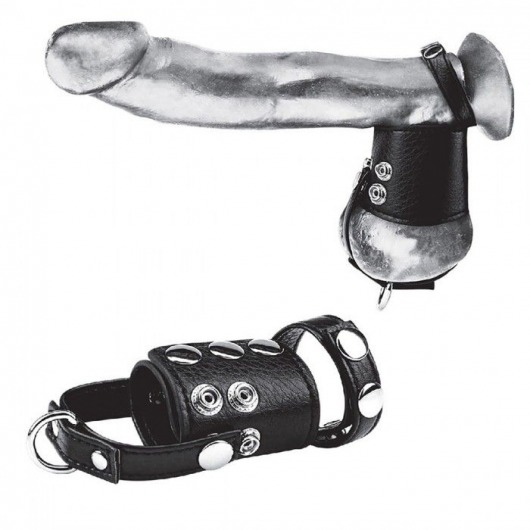 Кольцо на член и мошонку Cock Ring With 2  Ball Stretcher And Optional Weight Ring - BlueLine - в Ангарске купить с доставкой