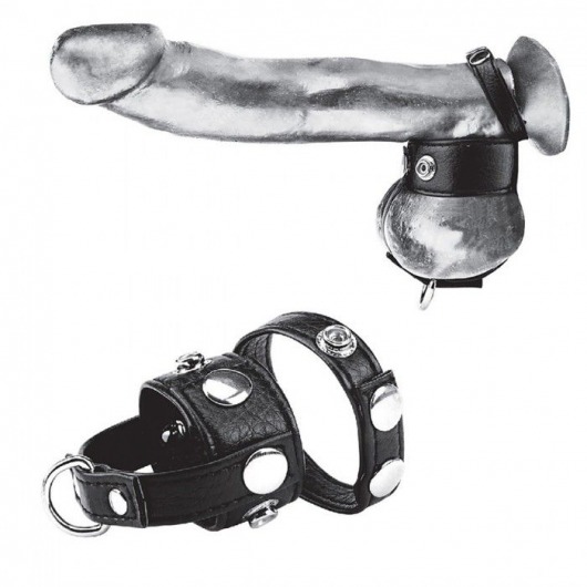 Утяжка для мошонки и пениса Cock Ring With 1  Ball Stretcher And Optional Weight Ring - BlueLine - купить с доставкой в Ангарске