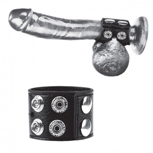 Ремень на член и мошонку 1.5  Cock Ring With Ball Strap - BlueLine - купить с доставкой в Ангарске