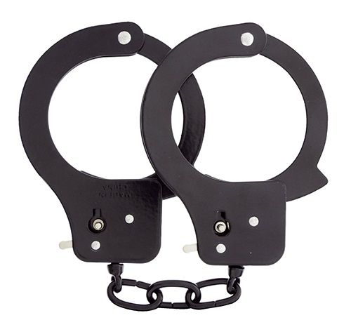 Чёрные наручники из листового металла BONDX METAL CUFFS BLACK - Dream Toys - купить с доставкой в Ангарске