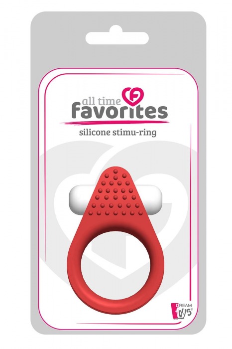 Красное эрекционное кольцо LIT-UP SILICONE STIMU RING 1 RED - Dream Toys - в Ангарске купить с доставкой