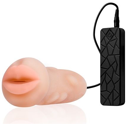 Мастурбатор-ротик с вибрацией REALSTUFF VIBRATING MASTURBATOR MOUTH - Dream Toys - в Ангарске купить с доставкой