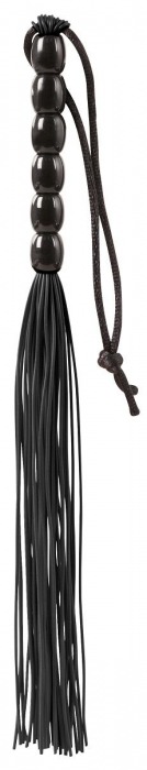 Чёрная мини-плеть из резины Rubber Mini Whip - 22 см. - Blush Novelties - купить с доставкой в Ангарске