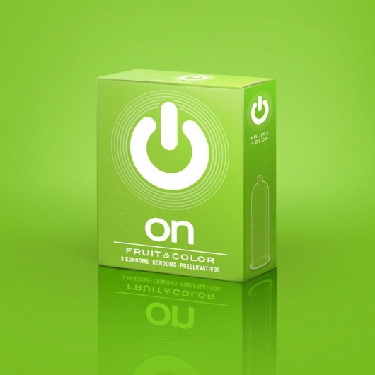 Цветные ароматизированные презервативы ON) Fruit   Color - 3 шт. - ON) - купить с доставкой в Ангарске