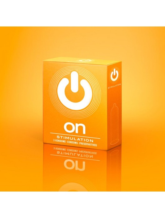 Презервативы ON) Stimulation с точками - 3 шт. - ON) - купить с доставкой в Ангарске