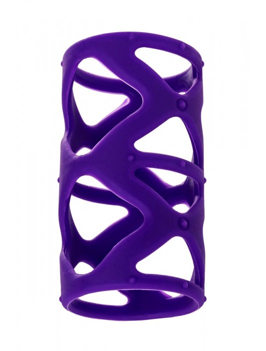Фиолетовая насадка-сетка на пенис - 7,5 см. - A-toys - в Ангарске купить с доставкой