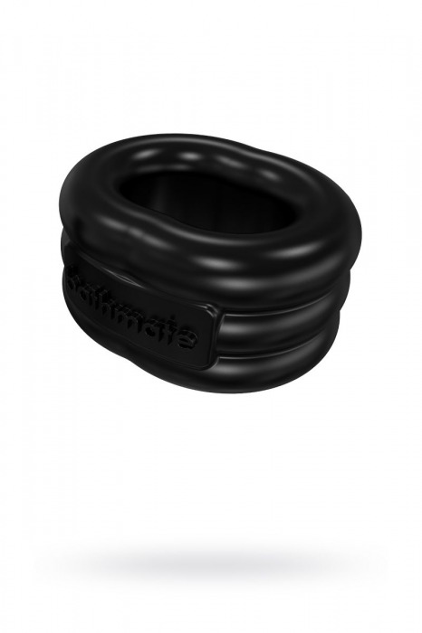 Чёрное эрекционное виброкольцо Stretch - Bathmate - в Ангарске купить с доставкой