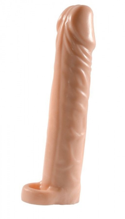 Телесная насадка-удлинитель Extension sleeve с подхватом - 17 см. - Sitabella - в Ангарске купить с доставкой