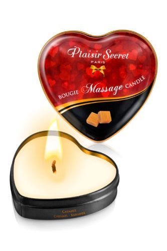 Массажная свеча с ароматом карамели Bougie Massage Candle - 35 мл. - Plaisir Secret - купить с доставкой в Ангарске