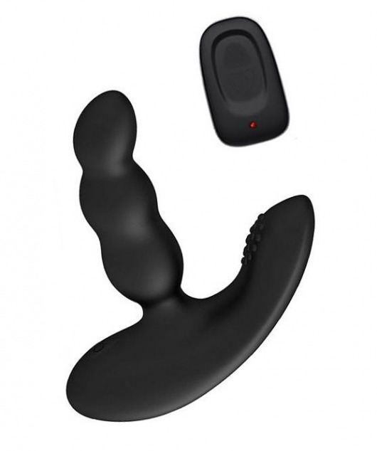 Черный силиконовый стимулятор простаты Levett Nitoc с пультом ДУ - Levett - в Ангарске купить с доставкой
