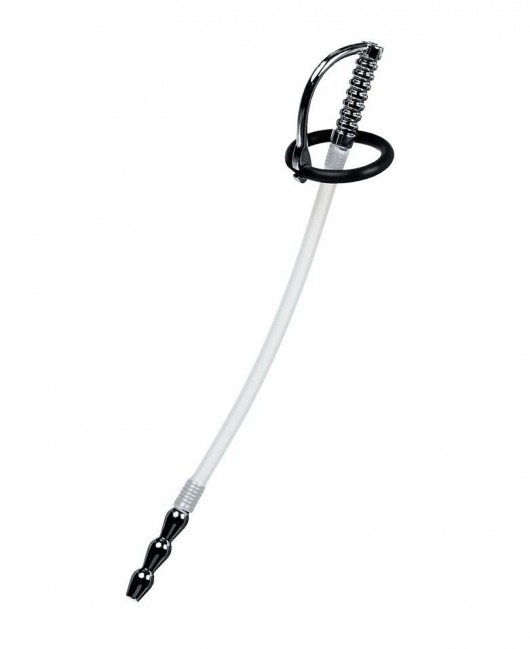 Силиконовый уретральный плаг со сменными фиксирующими кольцами Metal - ToyFa - купить с доставкой в Ангарске