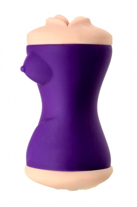 Двухсторонний мастурбатор JOS YARA в фиолетовой колбе - JOS - в Ангарске купить с доставкой