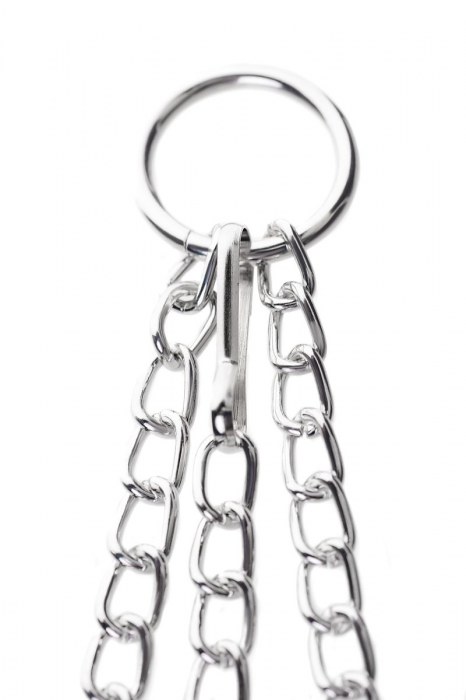 Черно-серебристые зажимы для сосков с кольцом для пениса TOYFA Metal - ToyFa - купить с доставкой в Ангарске