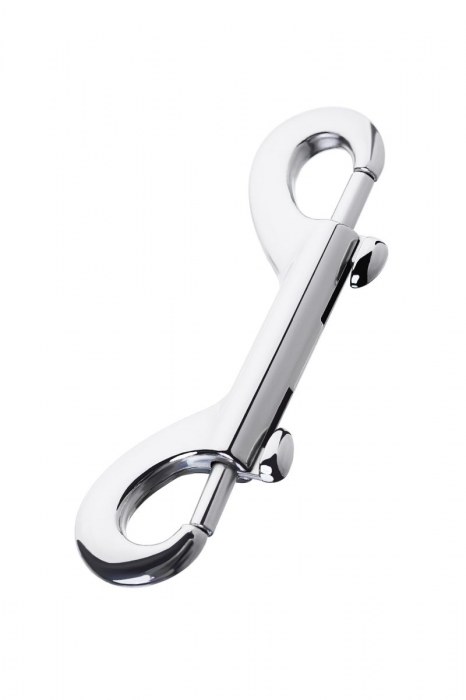 Серебристый двухсторонний карабин TOYFA Metal - ToyFa - купить с доставкой в Ангарске