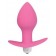 Розовая коническая анальная вибровтулка с ограничителем - 8 см. - Bior toys