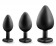 Набор черных анальных пробок с красным кристаллом-сердечком Bling Plugs Training Kit - Blush Novelties - купить с доставкой в Ангарске Набор черных анальных пробок с красным кристаллом-сердечком Bling Plugs Training Kit - Blush Novelties - купить с доставкой в Ангарске