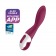 Малиновый вибромассажер для стимуляции G-точки Heated Thrill - 20,6 см. - Satisfyer купить в Ангарске с доставкой в Orgasmix.ru Малиновый вибромассажер для стимуляции G-точки Heated Thrill - 20,6 см. - Satisfyer
