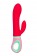 Красный вибратор с клиторальным отростком Petunia - 19 см. - ToyFa купить в Ангарске с доставкой в Orgasmix.ru Красный вибратор с клиторальным отростком Petunia - 19 см. - ToyFa