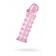 Гелевая розовая насадка на фаллос с шипами - 12 см. - Toyfa Basic - в Ангарске купить с доставкой
