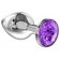 Малая серебристая анальная пробка Diamond Purple Sparkle Small с фиолетовым кристаллом - 7 см. - Lola Games - купить с доставкой в Ангарске